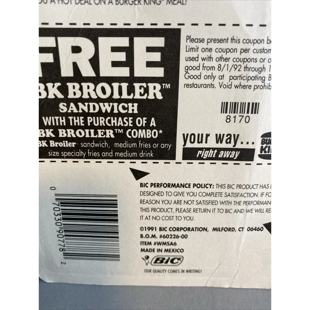 BIC package open